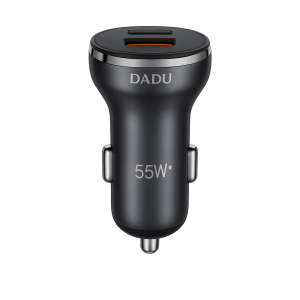شاحن سيارة Dadu DC-166 بمدخل USB ومنفذ Type-C مع كابل شحن سريع – 55 واط