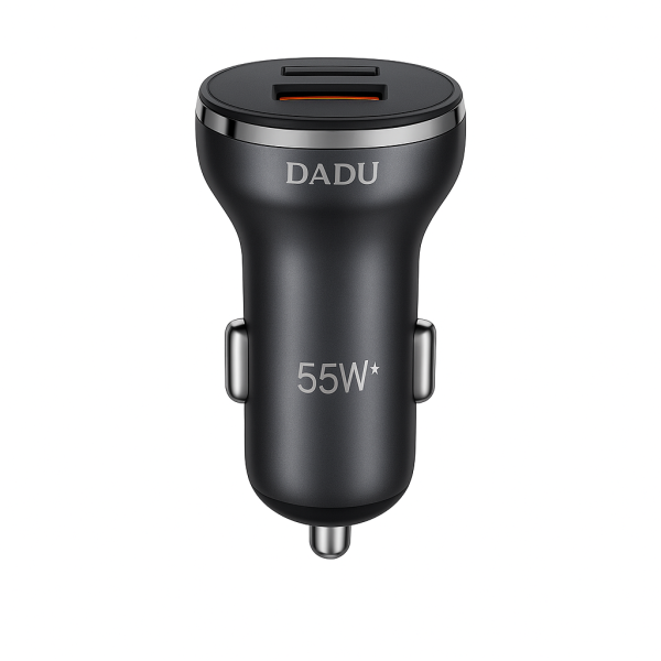 شاحن سيارة Dadu DC-166 بمدخل USB ومنفذ Type-C مع كابل شحن سريع – 55 واط
