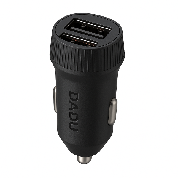 ⁦شاحن سيارة Dadu DC-133 بمدخلين USB مع كابل شحن سريع – أسود⁩ - الصورة ⁦3⁩