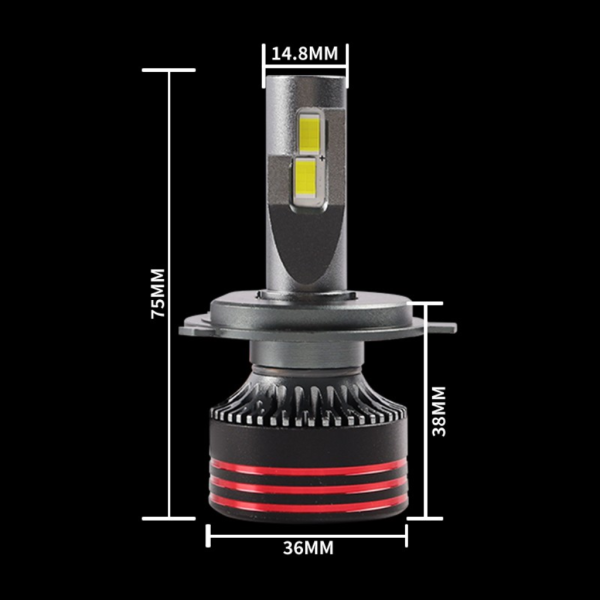 ⁦كشاف LED Headlight M8 Pro – موديل 120000 H4⁩ - الصورة ⁦3⁩