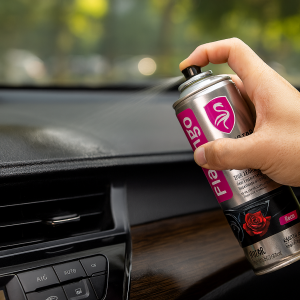 Flamingo Dashboard Polish – ملمع تابلوه وإطارات برائحة الورد – 220 مل