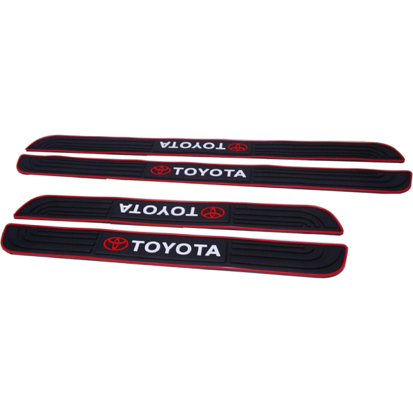 لصاقات حماية عتب الأبواب بشعار TOYOTA – طقم 4 قطع