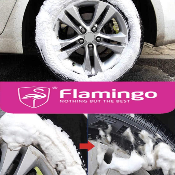 ⁦منظف إطارات رغوي Flamingo – Tire Foam⁩ - الصورة ⁦2⁩
