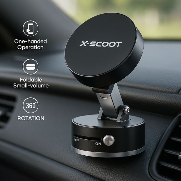 X-SCOOT حامل جوال مغناطيسي بقاعدة شفط – موديل XS-810