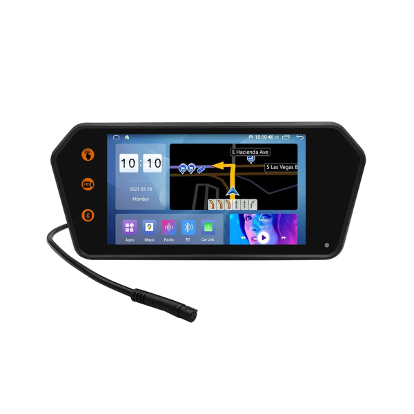 شاشة عرض ومراية ذكية للسيارة – 7 بوصة – HD 1080P – Bluetooth – USB/TF – FM/Music – Mirror Link