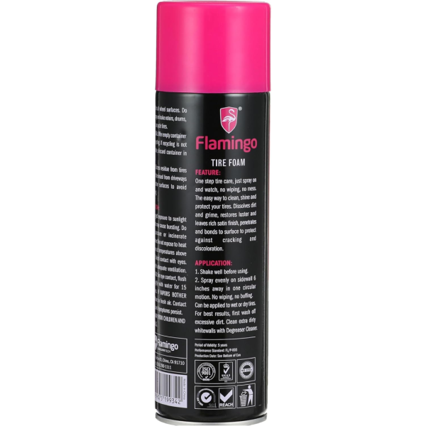 ⁦منظف إطارات رغوي Flamingo – Tire Foam⁩ - الصورة ⁦4⁩