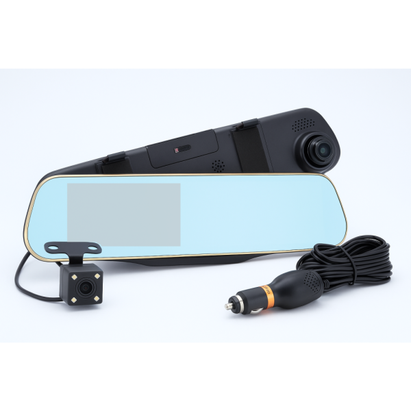 داش كاميرا ومراية برؤية أمامية وخلفية – Vehicle Blackbox DVR – فل إتش دي 1080P