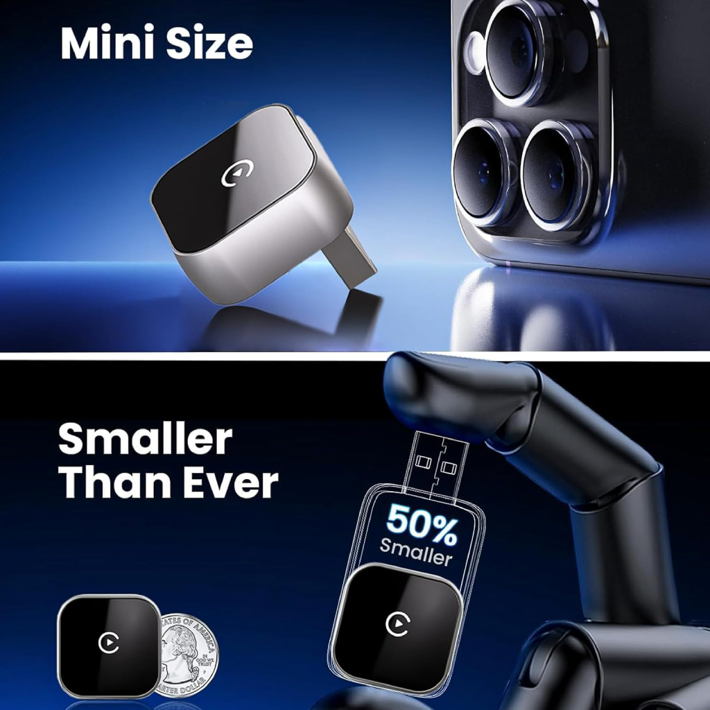 محول لاسلكي ذكي لنظام CarPlay و Android Auto – بحجم صغير وتصميم فاخر - الصورة 3