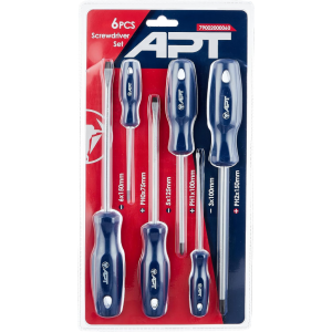 طقم مفكات APT – 6 قطع – فولاذ كروم فاناديوم عالي الجودة