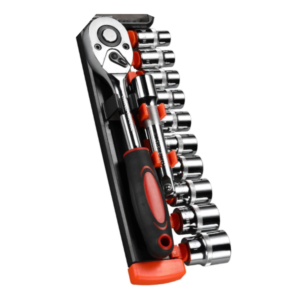 طقم مفتاح بساتم احترافي BISSO – 12 قطعة – فولاذ كروم فاناديوم – 1/2 Drive - الصورة 3