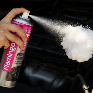 منظف محرك رغوي Flamingo – لإزالة الزيوت والشحوم – سعة 650 مل – موديل F008