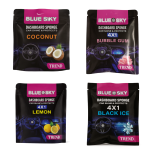 إسفنجة BLUE SKY للتابلوه 4×1 – تلميع وحماية السيارة – روائح متعددة