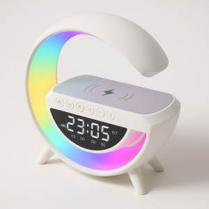 ساعة مكتبية ذكية و سماعة بلوتوث وشاحن لاسلكي RGB AN2304