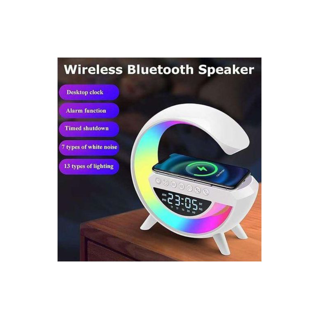 ساعة مكتبية ذكية و سماعة بلوتوث وشاحن لاسلكي RGB AN2304 - الصورة 2