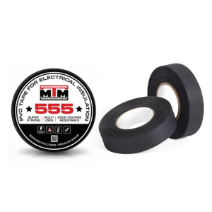 شريط لاصق كهرباء MTM 555 – سوبر سترونج + شريط قماشي عالي التحمل للسيارات