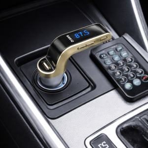 شاحن سيارة أليسن MP3 مع ريموت كنترول – ناقل FM لتشغيل الموسيقى والشحن