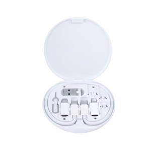 مجموعة كابل بيانات Data للشحن السريع متعدد الوظائف لأجهزة Apple وAndroid – Type-C ابيض